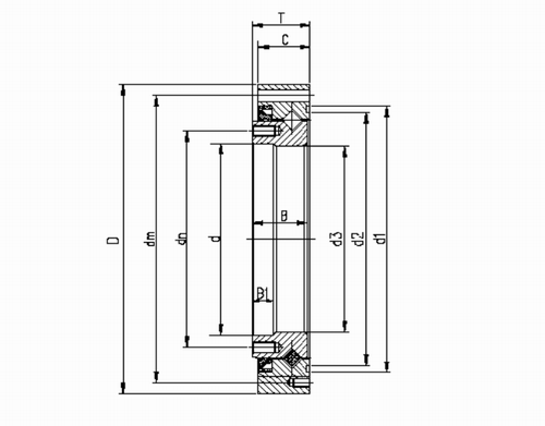 諧波減速器用軸承SHG(SHF)型結構尺寸